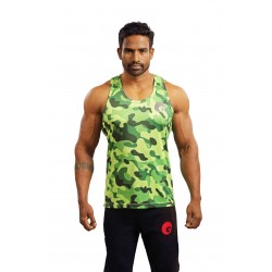 Omtex Gym Tank Camo Green Omtex Gym Tank Camo Green