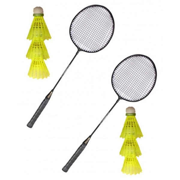Aadia 6 Shuttles And 2 Racquets ( B0716CWFK6)