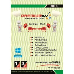 PremiumAV Antivirus 2016 - 1 User 3 Year
