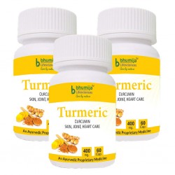 Bhumija Lifesciences Turmeric Capsules 60's (Pack of Three)