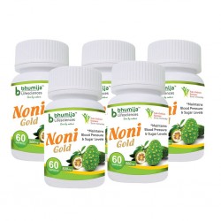 Bhumija Lifesciences Noni Gold Cap 60's (Pack of Five)