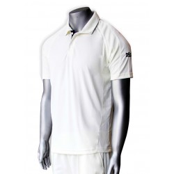 DSC Passion Half Sleeve T-Shirt (White With Navy Trim)