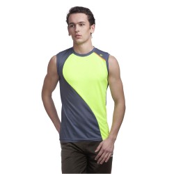 Gypsum Men Cut Sleeve Tshirt Dark Grey Color GYPMCS-00103