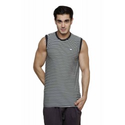 Gypsum Mens Printed Cut Sleeve Tshirt Black Color GYPMCS-00155