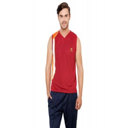 Gypsum Mens Cut Sleeve Tshirt Maroon Color GYPMCS-01