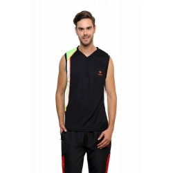 Gypsum Mens Round Neck Sleeveless Tshirt Black Color GYPMCS-027
