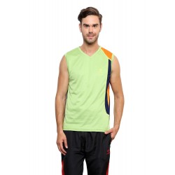 Gypsum Mens Round Neck Sleeveless Tshirt Sea Green Color GYPMCS-028