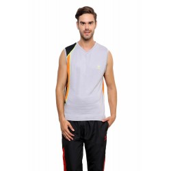 Gypsum Mens Round Neck Sleeveless Tshirt Lt Grey Color GYPMCS-031