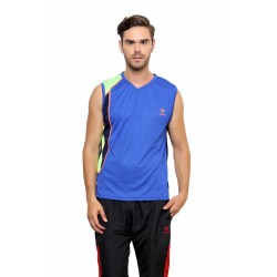 Gypsum Mens Round Neck Sleeveless Tshirt Royal Blue Color GYPMCS-032