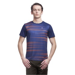 Gypsum Mens Printed Round Neck Tshirt Navy Color GYPMRN-00113