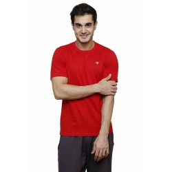 Gypsum Mens Basic Round Neck Tshirt Red Color GYPMRN-00163