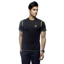 Gypsum Mens Round Neck Tshirt Black Color GYPMRN-0066