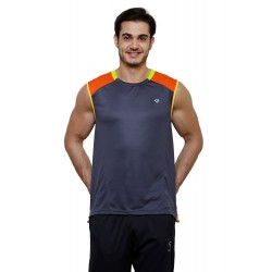 Gypsum Mens Cut Sleeve Tshirt Dark Grey Color GYPMCS-00152