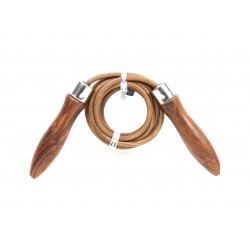 Invincible Wodden Handele Leather Jump Rope
