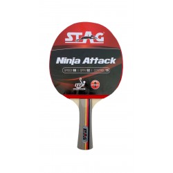 STAG Ninja Attack with I.T.T.F. Authorised Rubber Table Tennis Racket
