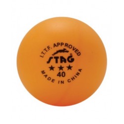 STAG Table Tennis Ball Three Star Orange ITTF Approved (Per Dozen)