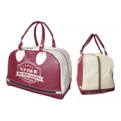 USI 562V Vintage Holdall Bag (Maroon/White)