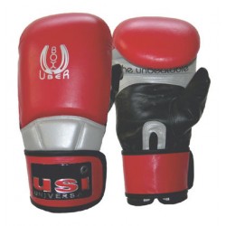 USI 617MPU Boxuber Heavy Bag Boxing Gloves (Red/Black/Silver)