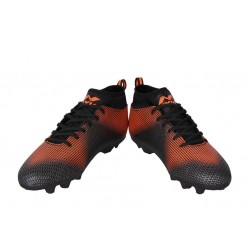 Nivia Pro Carbonite with Collar Rib Football Shoes For Men 454OB (Orange, Black)